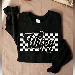 Wifey Black Graphic long sleeve tshirt